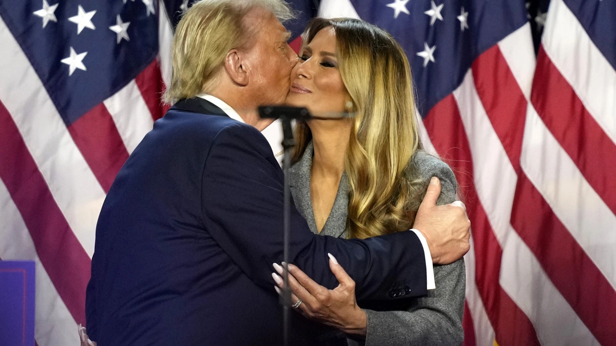 Melania Trump an der Seite ihres Mannes 