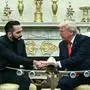 US President Donald Trump meets with El Salvador's President Nayib Bukele in the Oval Office of the White House in Washington, DC, April 14, 2025. Trump on Monday hosted El Salvador's President Nayib Bukele, the self-described "world's coolest dictator" who is now the US leader's key ally in a controversial push to deport illegal migrants to a notorious Salvadoran prison. The meeting comes as the White House faces pressure over the case of a father who was mistakenly deported to the jail in the Central American country -- whose return a US court has ordered the Trump adminstration to facilitate (Photo by Brendan SMIALOWSKI / AFP)