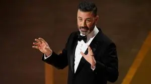 Syndication: USA TODAY Jimmy Kimmel delivers the opening monologue during the 95th Academy Awards at the Dolby Theatre at Ovation Hollywood in Los Angeles on Sunday, March 12, 2023. , EDITORIAL USE ONLY PUBLICATIONxINxGERxSUIxAUTxONLY Copyright: xJackxGruberx USATSI_21613013