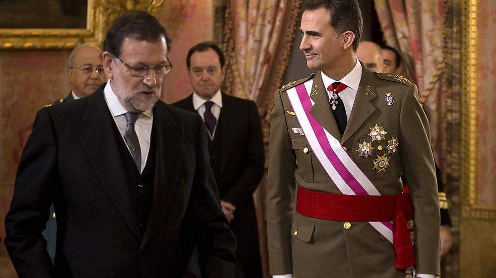 König Felipe mit Mariano Rajoy 