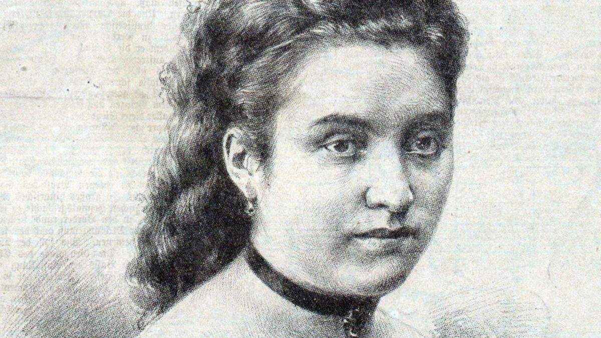 Amalie Materna porträtiert in einer Musikzeitung von 1876 