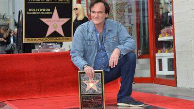 Quentin Tarantino vor seinem Stern