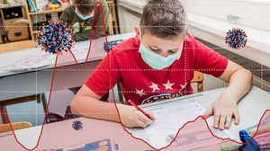 Maske im Unterricht: Ein Bild aus einer Kärntner Schule im April 2020