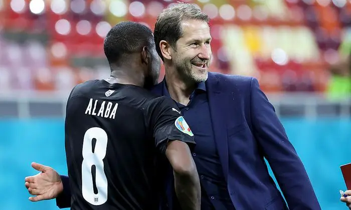 David Alaba und Teamchef Franco Foda