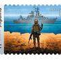 Ukrainische Briefmarke zeigt dem russischen Kriegsschiff Moskwa den Mittelfinger