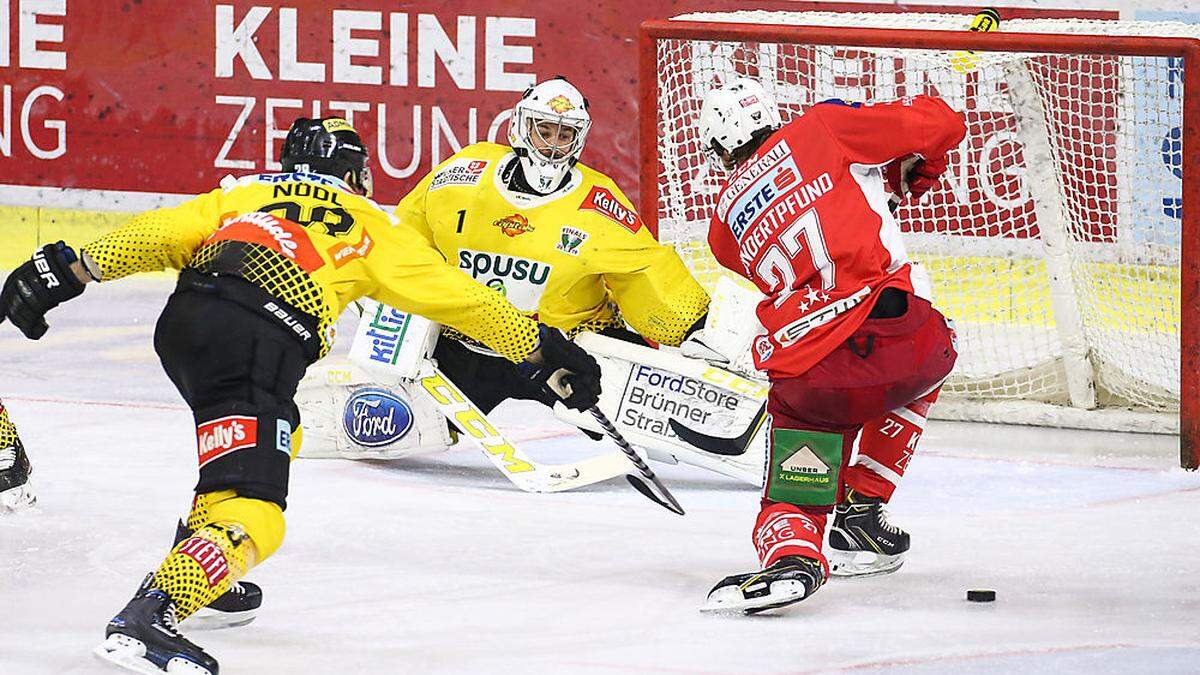 Hier verfehlte Thomas Hundertpfund nur ganz knapp der 2:0 in Spiel zwei