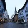 ABD0213_20210122 - KITZBÜHEL - ÖSTERREICH: Die Innenstadt von Kitzbühel aufgenommen am Freitag, 22. Jänner 2021, nach der Abfahrt der Herren im Rahmen des 81. Hahnenkammrennens in Kitzbühel. - FOTO: APA/HELMUT FOHRINGER