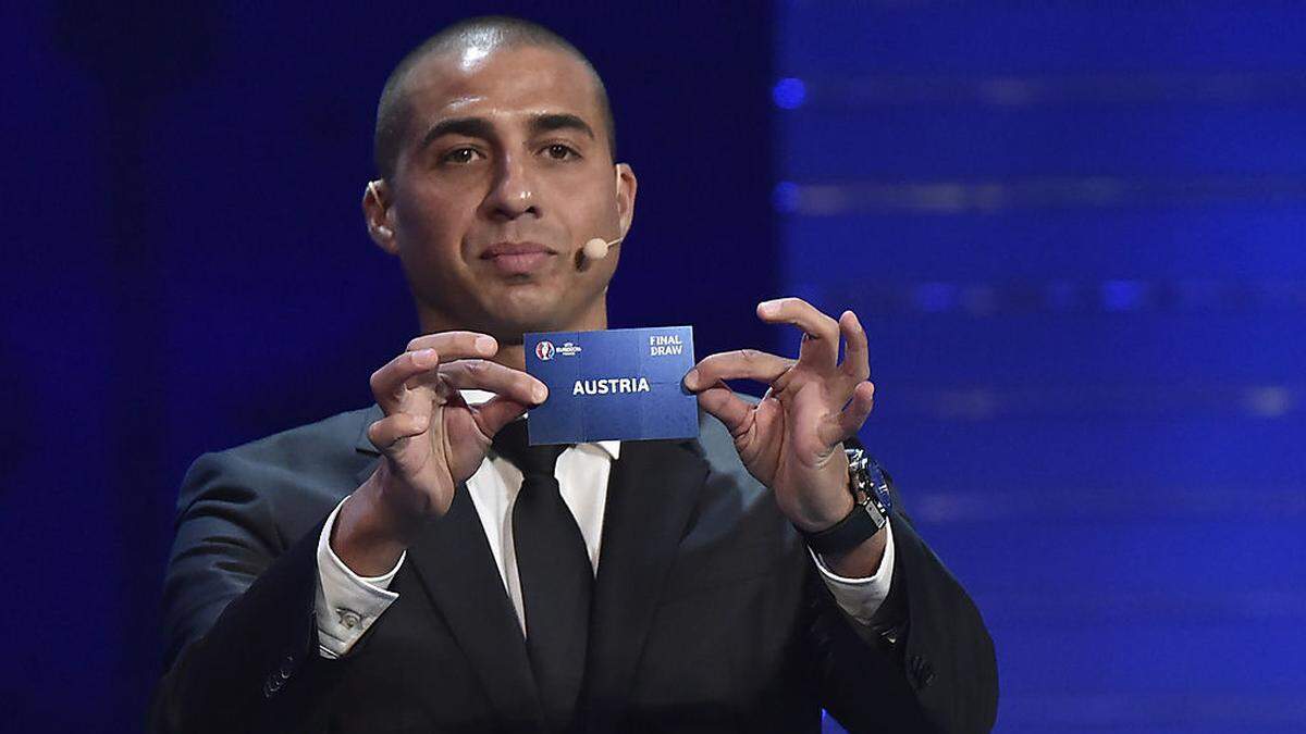 David Trezeguet bei der Auslosung