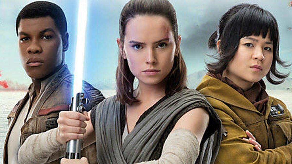 John Boyega, Daisy Ridley und Kelly Marie Tran in &quot;Die letzten Jedi&quot;