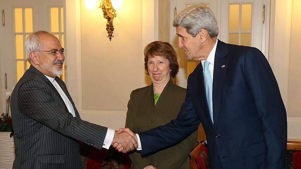 Kerry mit Zarif und Ashton in Wien