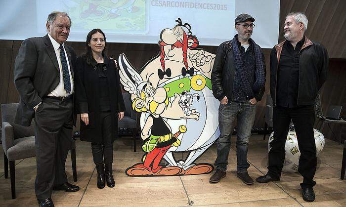 Alle zufrieden: die Schöpfer des neuen Asterix-Hefts
