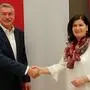 Noch-Bürgermeister Peter Stauber mit seiner Nachfolgerin Maria Knauder