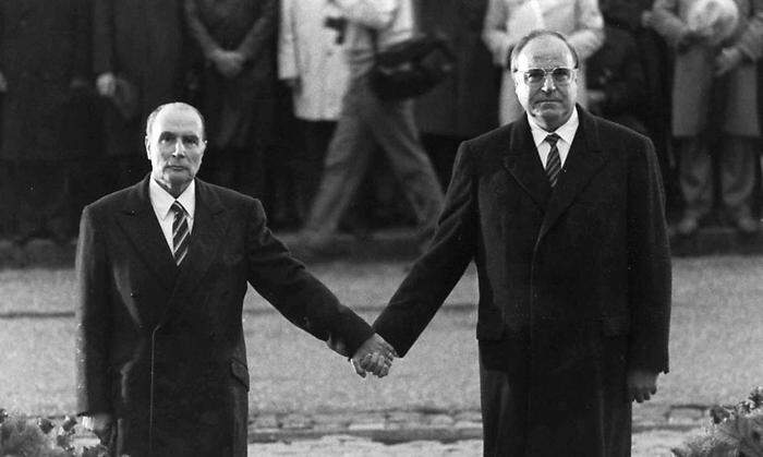 Helmut Kohl und Francois Mitterrand 1984