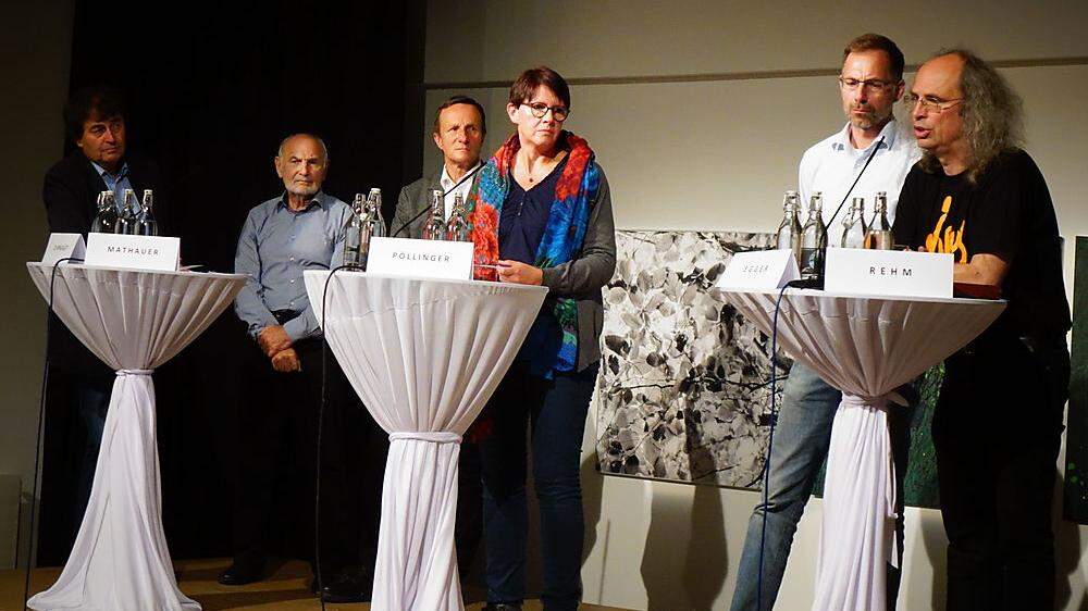 Josef Steiner (Personenkomitee), Franz Zirngast (Arbeitskreis zum Schutz der Koralpe), Andreas Mathauer (Bürgerinitiative gegen das Pumpspeicherkraftwerk), Umweltanwältin des Landes Steiermark Ute Pöllinger, Gerhard Egger (WWF), Wolfgang Rehm (Virus)