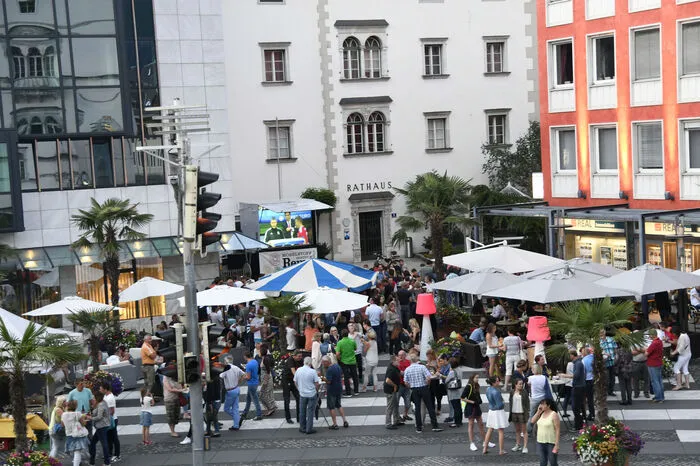 Das Public Viewing auf dem Burgplatz sorgte für gute Stimmung.