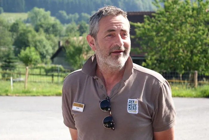 Andreas Spöckner, Leiter des Wilden Bergs, war zur Begrüßunf zur Stelle und auch als Taxi im Einsatz.