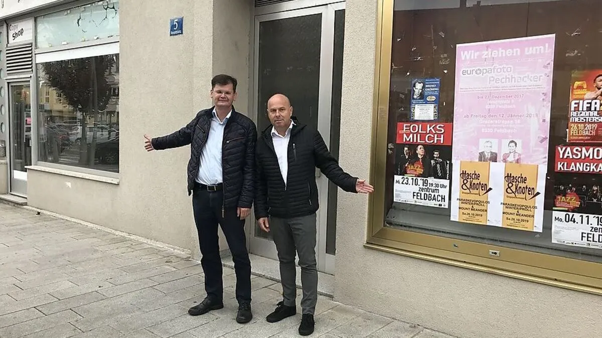Feldbachs SPÖ Vizebürgermeister Bernhard Koller (li.) und Stadtrat Andreas Rinder fordern eine Belebung der Innenstadt.