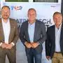 Bezirksparteiobmann Voitsberg Markus Leinfellner, Landesparteiobmann Mario Kunasek und Abgeordneter zum Europäischen Parlament und steirischer Spitzenkandidat für die EU-Wahl Georg Mayer (alle FPÖ)