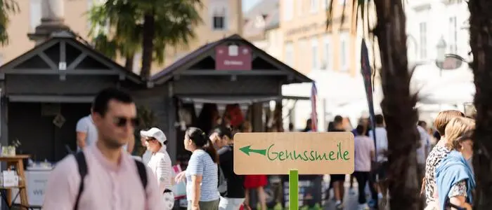 Publikumsmagnet: die Genussmeile in der Klagenfurter Innenstadt