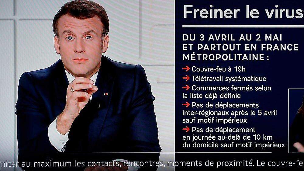 &quot;Wir werden die Kontrolle verlieren, wenn wir jetzt nichts tun&quot;, sagt Macron am Mittwoch in einer Fernsehansprache