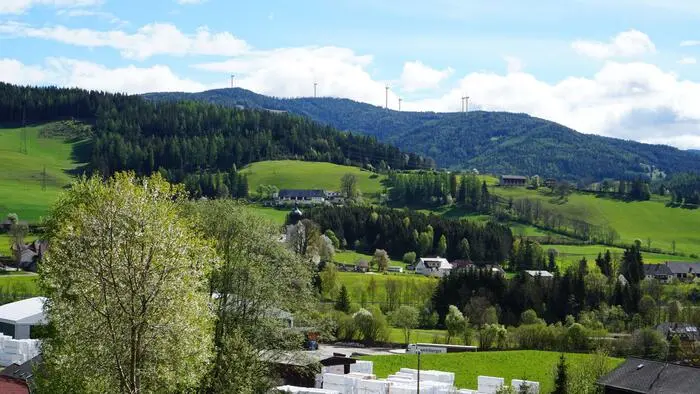 Die Visualisierung des Windparks Peterer Alpe