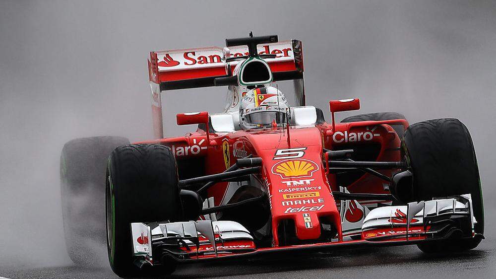 Sebastian Vettel hatte seinen Ferrari am besten im Griff