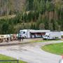 Beim Biathlonzentrum in Obertilliach hat die Filmcrew ihre Zelte aufgeschlagen