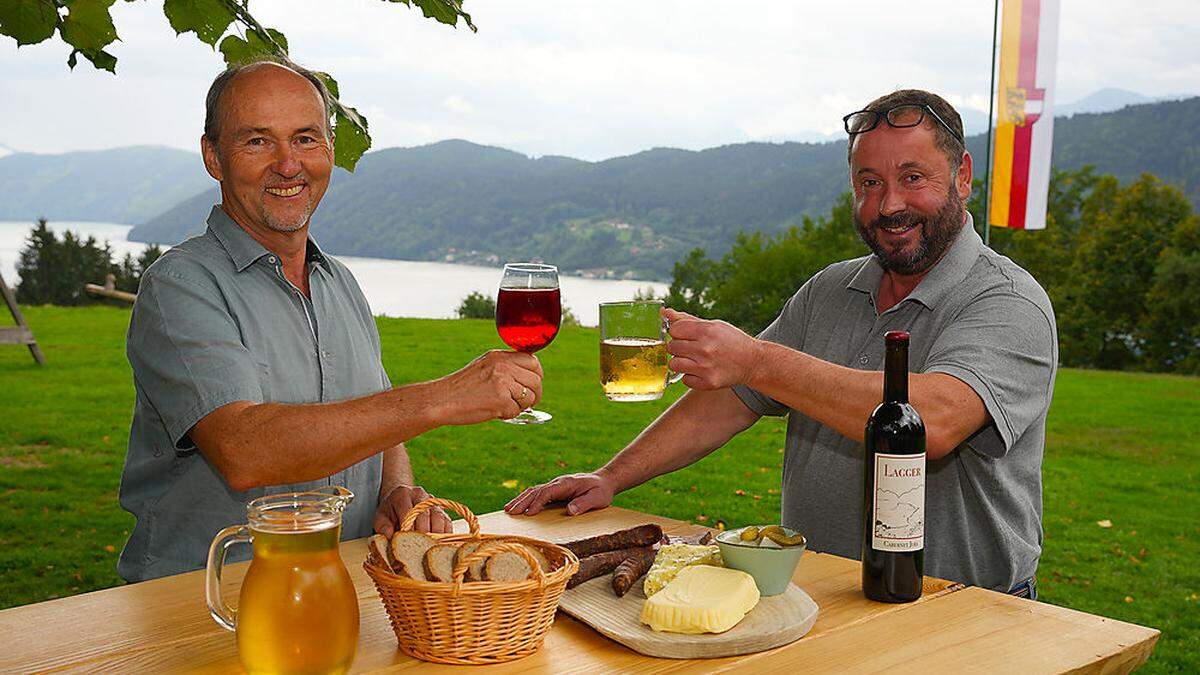 Harald Lagger (Weinbau) und Gustl Unterlerchner (Buschenschank Höfler)