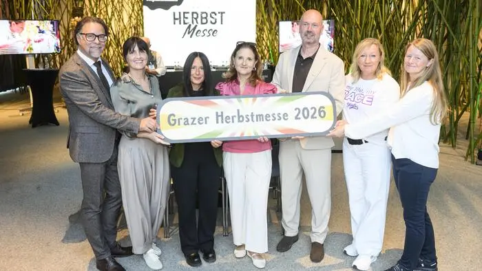 Am Gruppenfoto (v. l. n. r.): Eberhard Kowatsch und Irene Kowatsch (heydents), Michaela Liebeg-Schaun (Naturwerkstatt), Susanne Haubenhofer (Tourismusverband Region Graz), Martin Ullrich (Messe Congress Graz), Renate Götschl (Steirischer Skiverband), Petra Hütter (Blumenspiel)