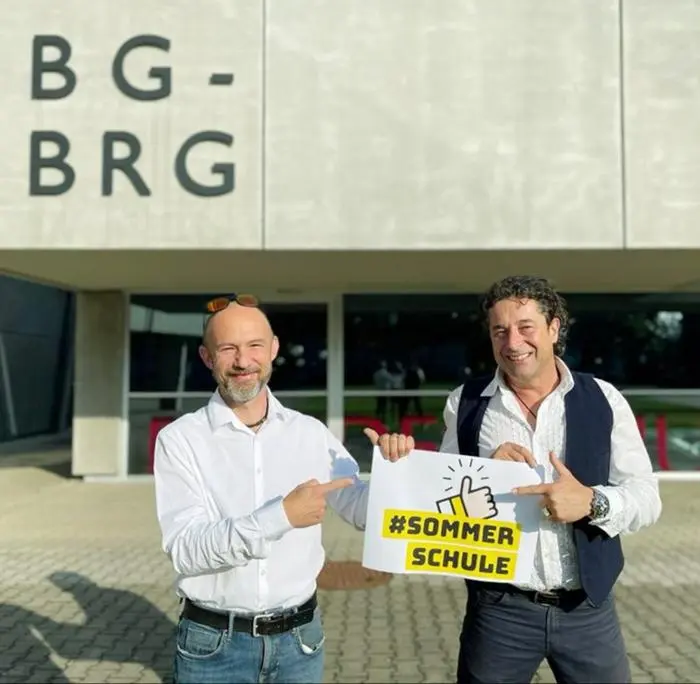 Direktor Manuel Pichler und Sommerschulleiter Helmar Wurzer