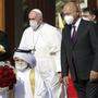 Papst Franziskus mit dem irakischen Präsidenten Barham Salih
