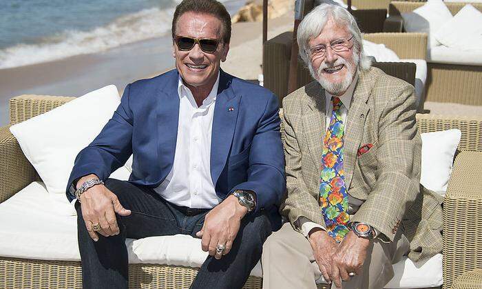 Schwarzenegger und Meeresexperte Jean-Michel Cousteau