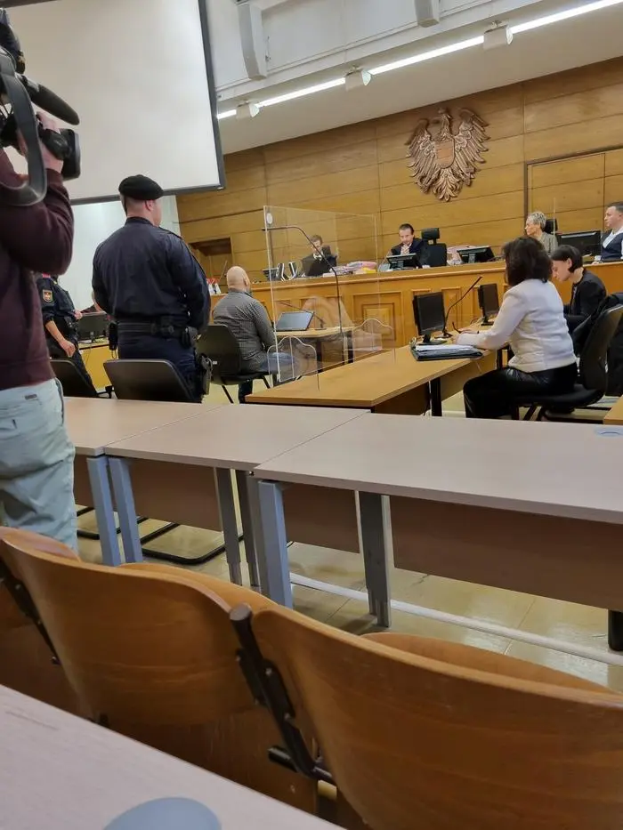 Der Angeklagte beim Prozess