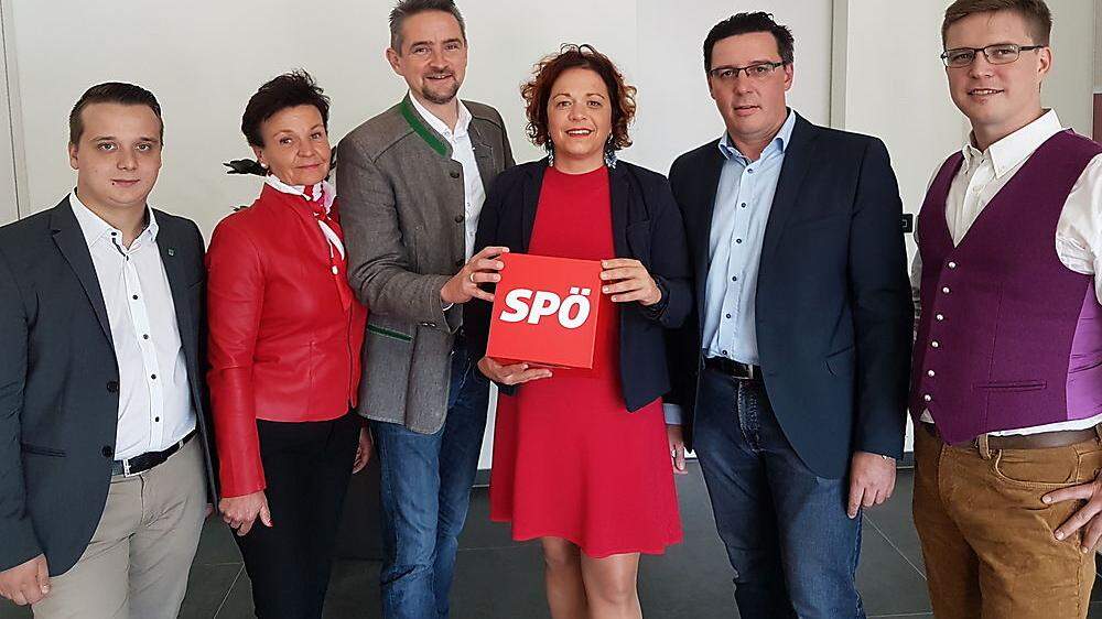 SPÖ-Kandidaten Miehs, Marina, Weber, Schweiner, Jogl und Bösch-Weiss