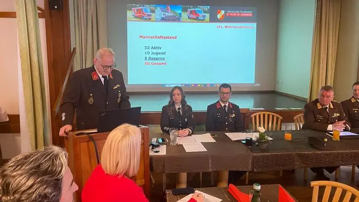 Zur 101. Wehrversammlung lud die Freiwillige Feuerwehr St. Peter ob Judenburg am 22. Februar ins Gasthaus Stocker.