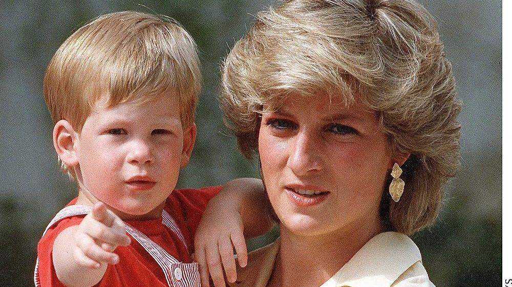 Prinzessin Diana mit Harry als Kleinkind