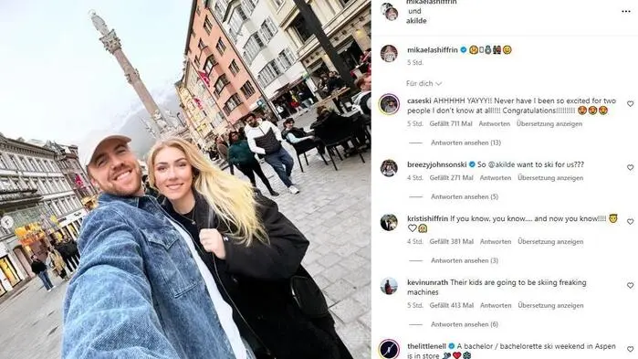 Die Ski-Superstars Mikaela Shiffrin (29) und Aleksander Aamodt Kilde (31) sind seit 2021 ein Paar. Im April 2024 gab es dann die frohe Botschaft auf Instgram: Es wird geheiratet! Stolz präsentierte die US-Amerikanerin ihren Verlobungsring; in einem Cafe in Innsbruck.