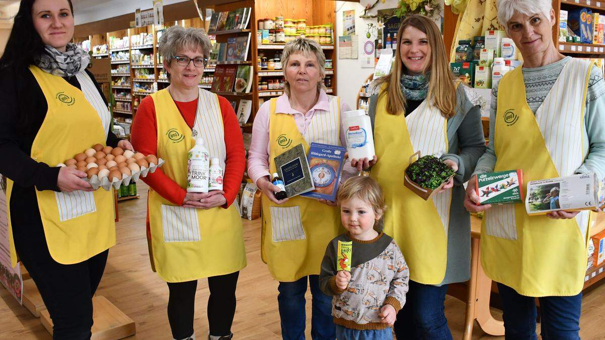 Nadine Moser, Christine Ronacher, Christine Steinwender, Petra Staber mit Sohn Elias und Christine Brunner