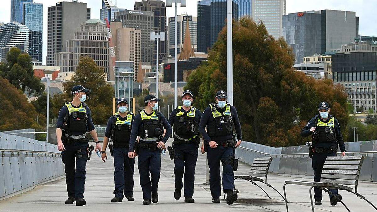 Der Lockdown in Melbourne wird streng kontrolliert 