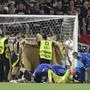 Football - 2024 UEFA European Championship, EM, Europameisterschaft Finals - Group A - Scotland vs Hungary - Stuttgart Arena - Sunday 23rd June 2024 Barnabas Varga of Hungary is stretchered off with an injury PUBLICATIONxNOTxINxUK