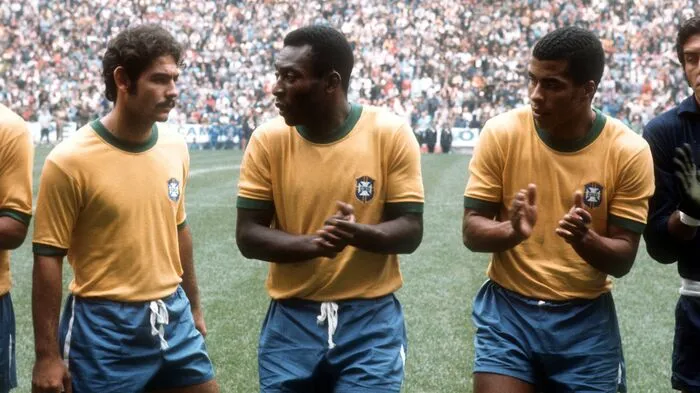 Im WM-Finale 1970 mit Rivelino und Jairzinho