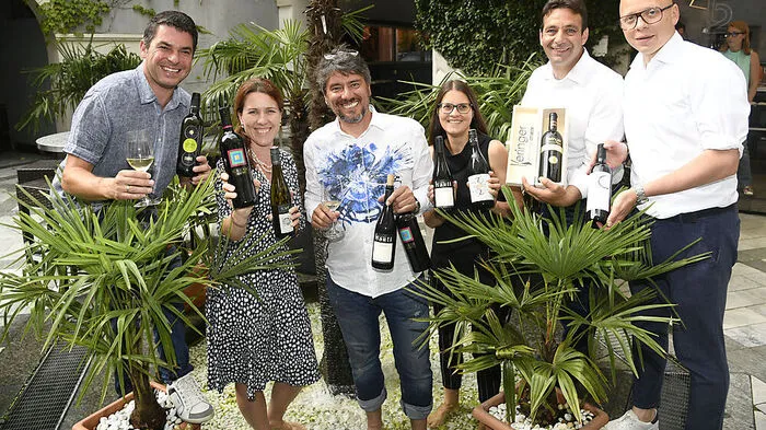 Christian Klammer, Susanne Brigola, Georg Mathiesl, Daniela Rieder-Herzig, Gerhard Briggl und Ingo Herzig (von links)