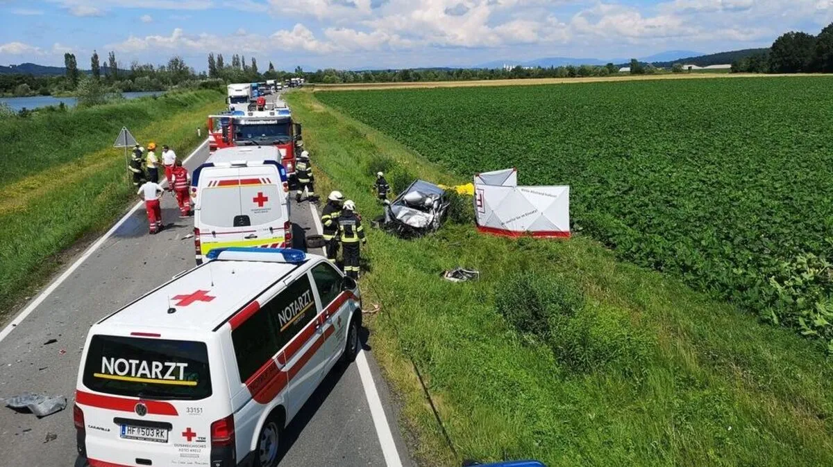 Die Unfallstelle zwischen Großwilfersdorf und Altenmarkt