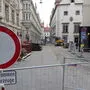 Die Schmiedgasse beim Rathaus ist derzeit eine einzige Baustelle