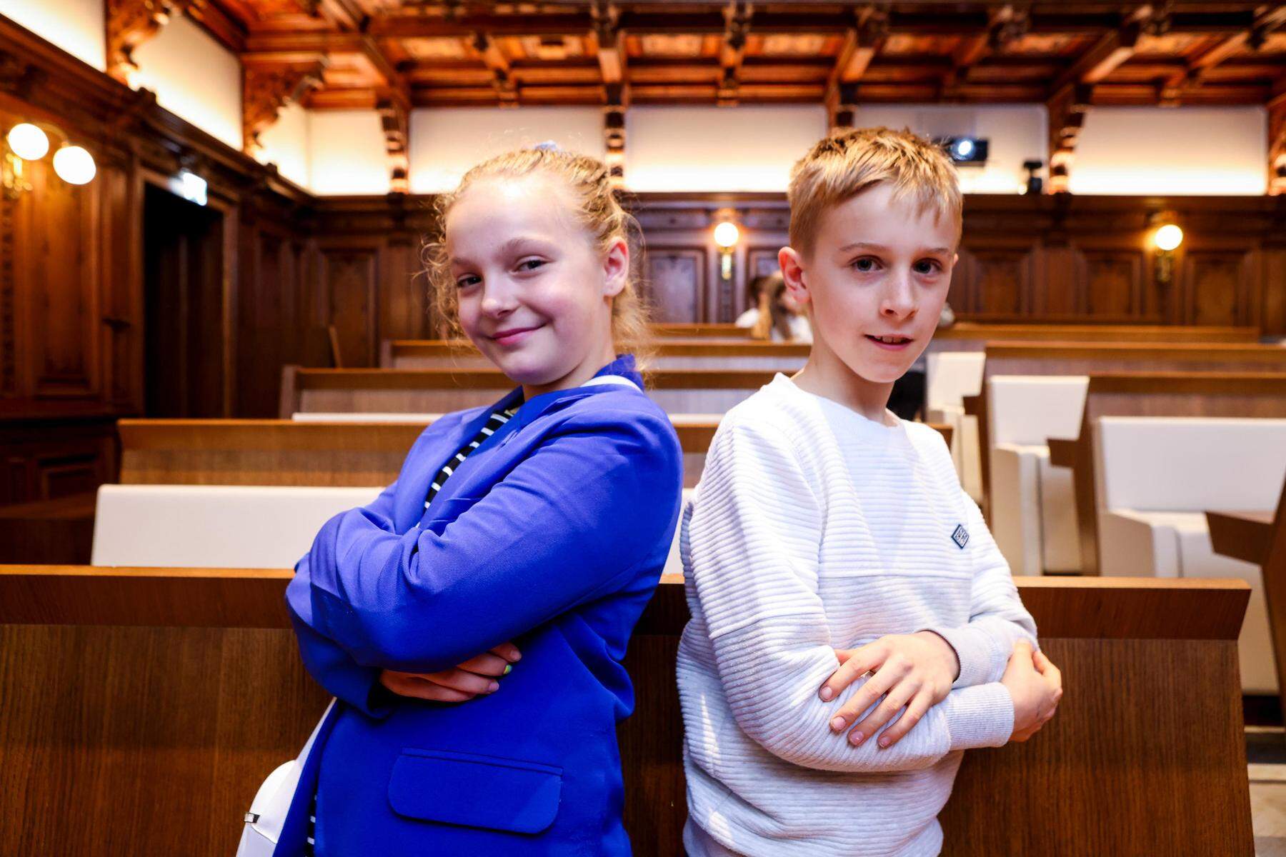 Rekordbeteiligung bei der Wahl: Die neuen Grazer Kinderbürgermeister sind Fabienne und Fabian