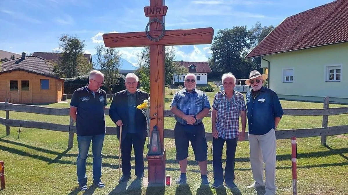 Martin Urak, Josef Kopeinig, Willi Suppanz, Wolfgang Viertlmayr und Karl Wedenig (von links)