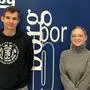 Sie engagierten sich von Anfang an im Projekt: Schulsprecher Felix Kager und Schulsprecherstellvertreterin Zoe Faulend