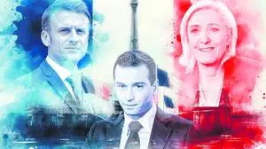 Emmanuel Macron muss darum kämpfen, dass in sein politisches Gewicht zu behalten, Marine Le Pen und Jordan Bardella eilen von Erfolg zu Erfolg
