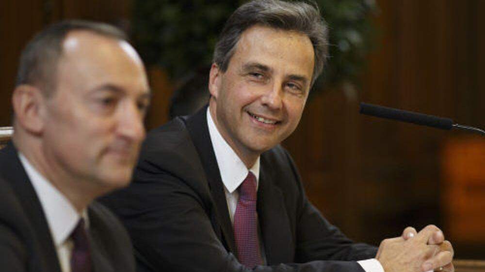 Vize-Bürgermeister Mario Eustacchio (FPÖ /links) und Bürgermeister Siegfried Nagl (ÖVP)