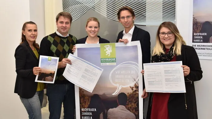 Irmgard Wran-Schumer, Gerald Holler, Helene Silberschneider, Joachim Schnabel und Michaela Lorber von der ÖVP-Bezirkspartei bitten die Bevölkerung um ihre Meinung
